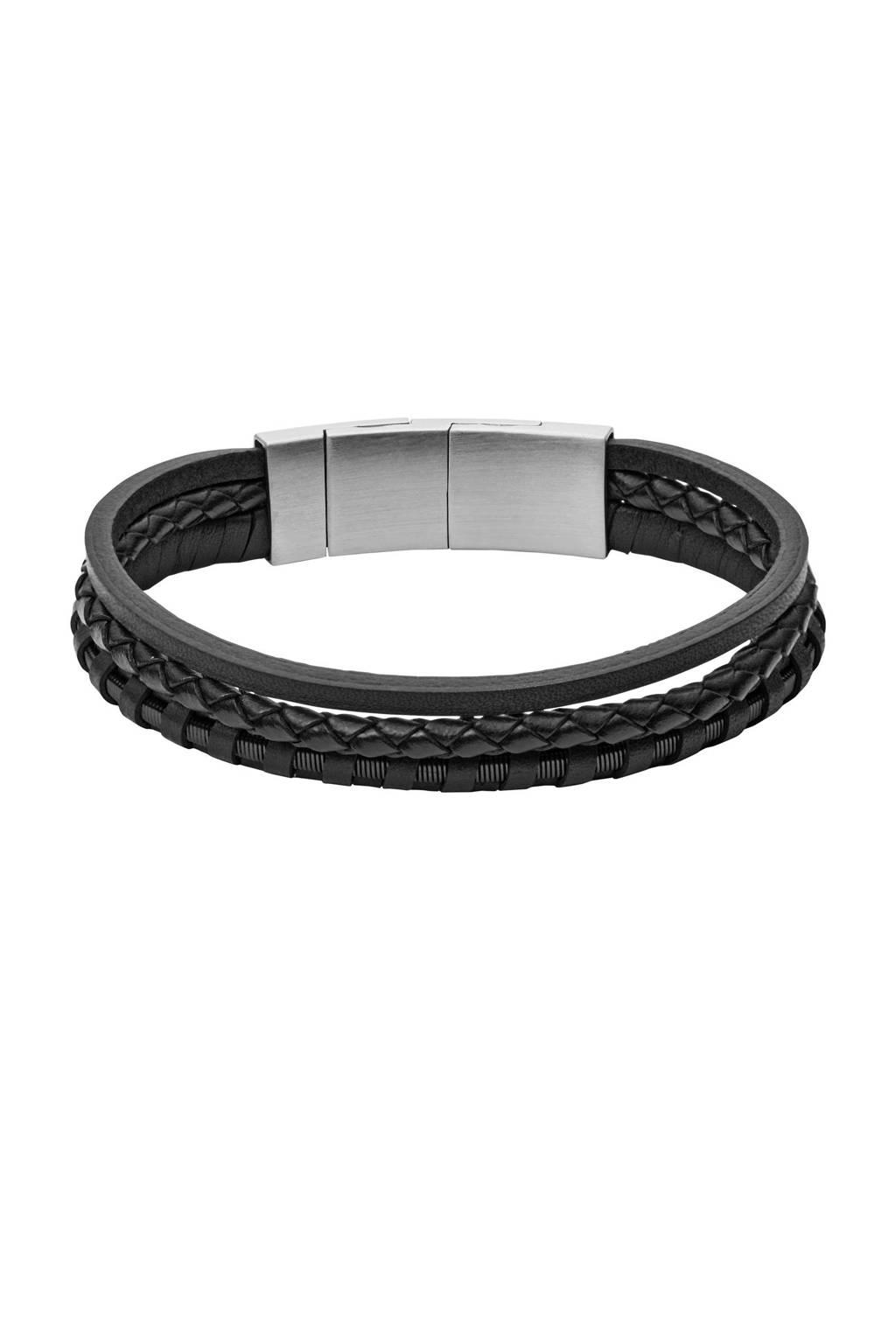 Fossil Vintage Casual Heren Armband JF02935001, Zwart
