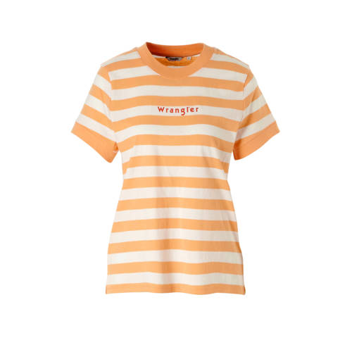Wrangler T Shirt Met Strepen En Logo wrangler kopen in de aanbieding Wrangler T Shirt Met Strepen En Logo wrangler kopen in de aanbieding