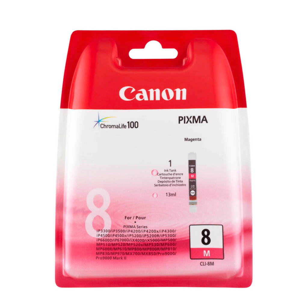 Canon CLI8MANEW inktcartridge (magneta), Zwart