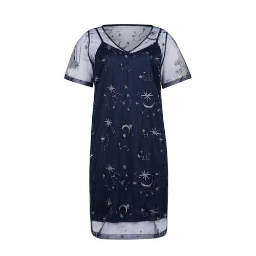 We Fashion Semi Transparante Jurk Met Sterren we fashion kopen in de aanbieding