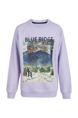 sweater met printopdruk lavendel