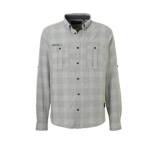 Ca Angelo Litrico Geruit Overhemd Lichtgrijs ca kopen in de aanbieding