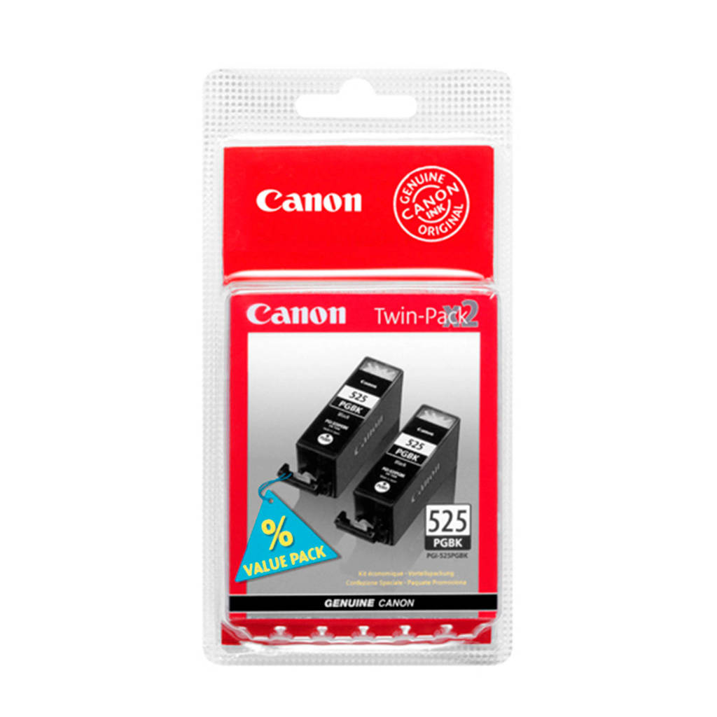 Canon 525TWINPAC twinpack inktcartridge (zwart), Zwart