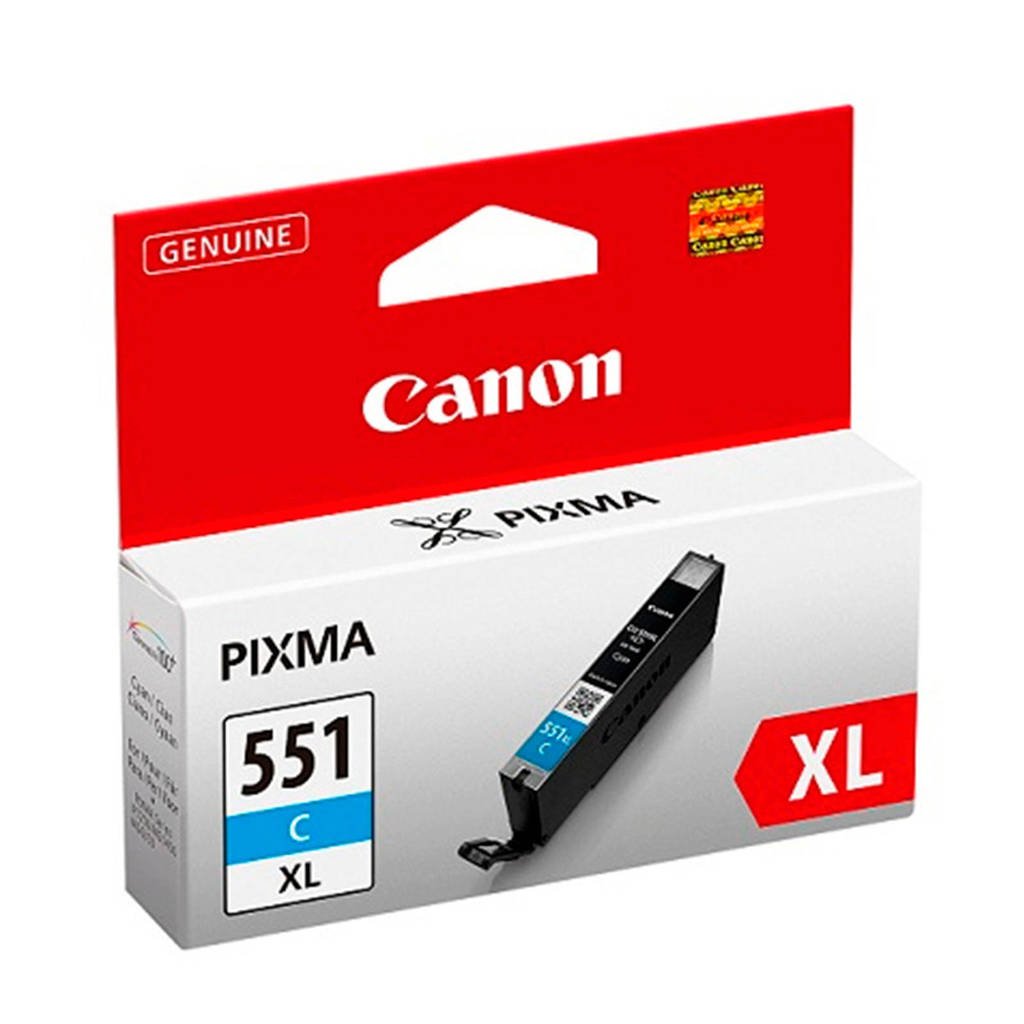 Canon CLI551XLCY cartridge cyaan, Blauw