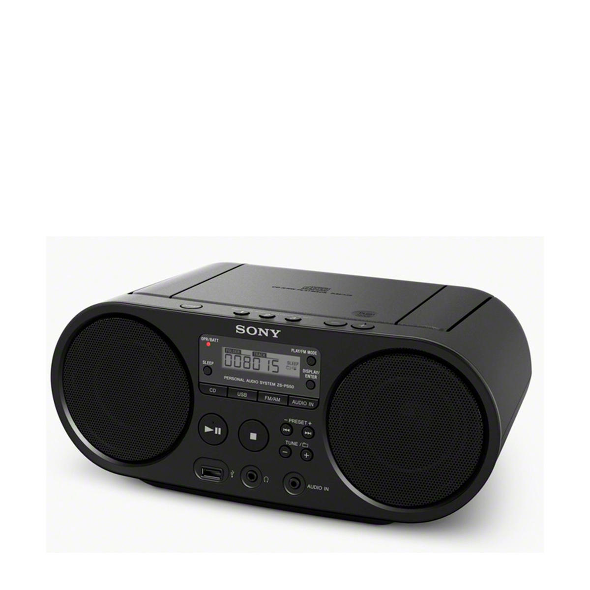 Uiterlijk Opnemen transmissie Sony ZSPS50B Portable radio/CD speler | wehkamp