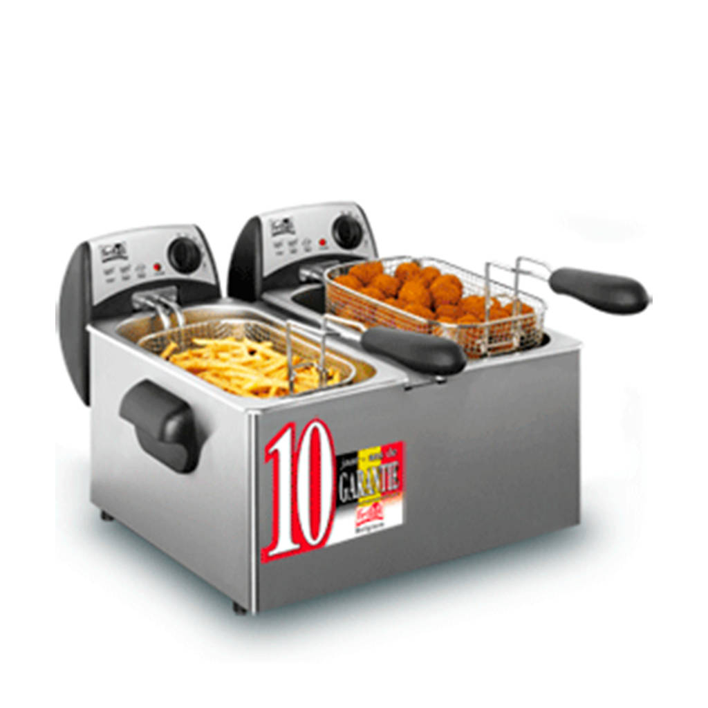 Fritel FR1355 DUO friteuse, Metallic