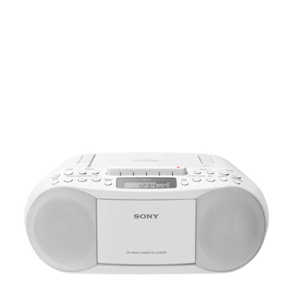 Sony CFDS70W boombox met radio wit, Wit