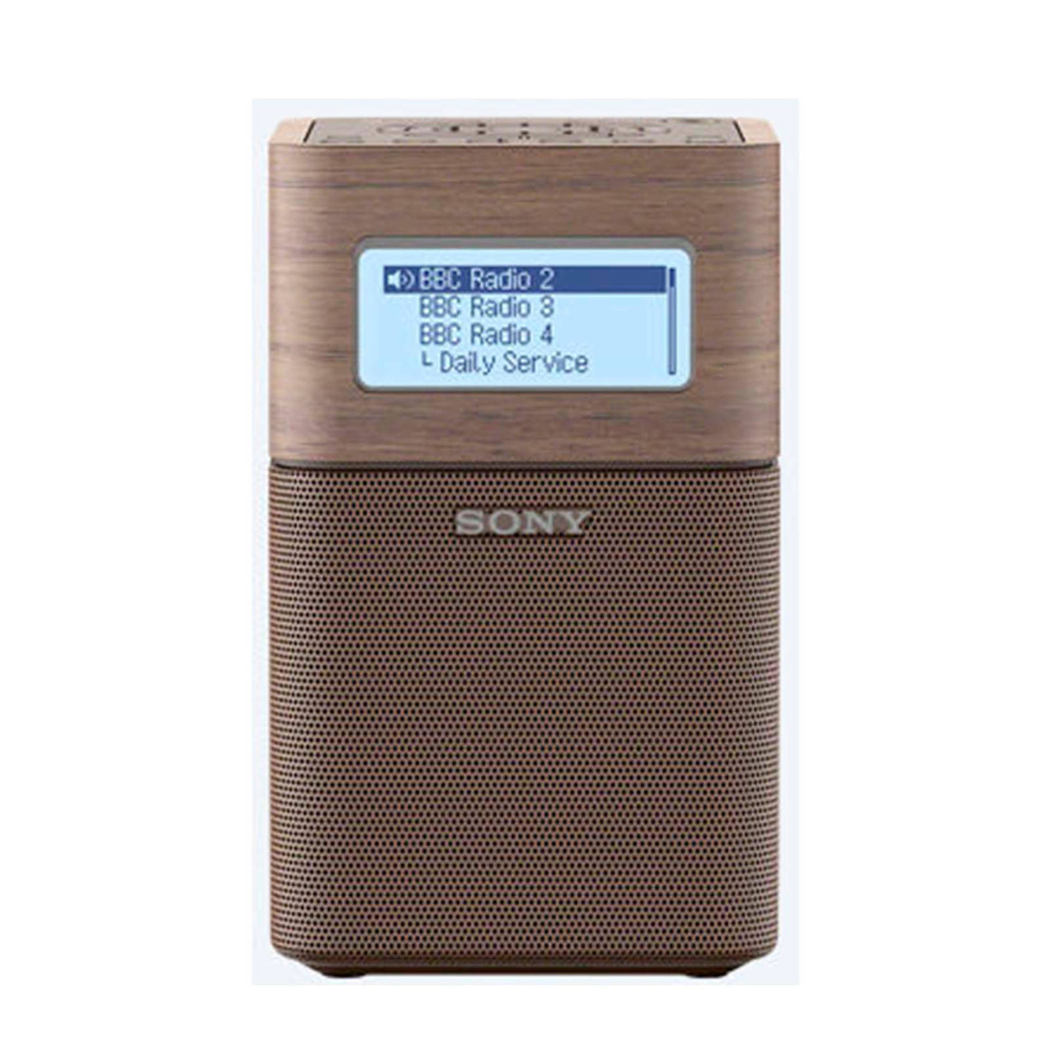 Zus bijnaam maagd Sony XDRV1BTDT draagbare DAB/DAB+ wekkerradio bruin | wehkamp