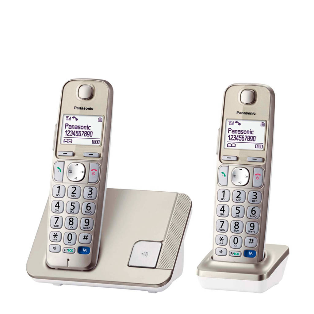 Panasonic KX-TGE212NLN huistelefoon zilver, Goud