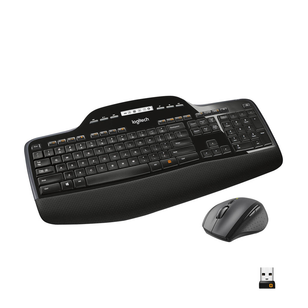 Logitech MK710 draadloos toetsenbord en muis, Zwart