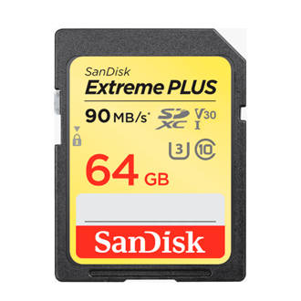 SD EXTREME PLUS 64GB geheugenkaart