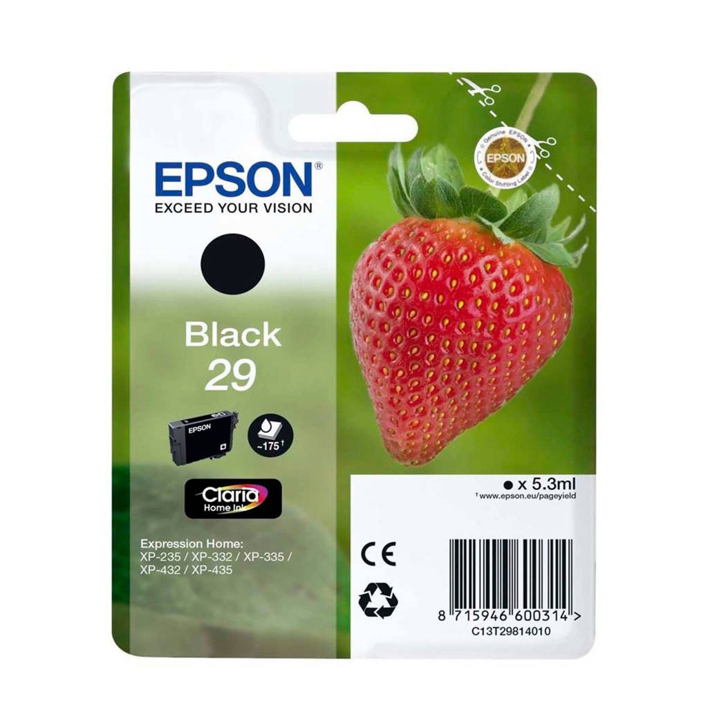 Epson AARDBEI ZWART T2981 cartridge, Zwart