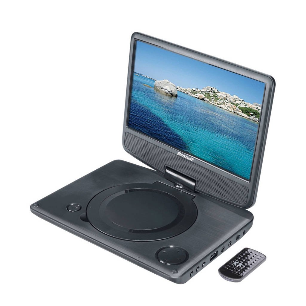 Brandt DVDP-9R Portable dvd speler, Zwart