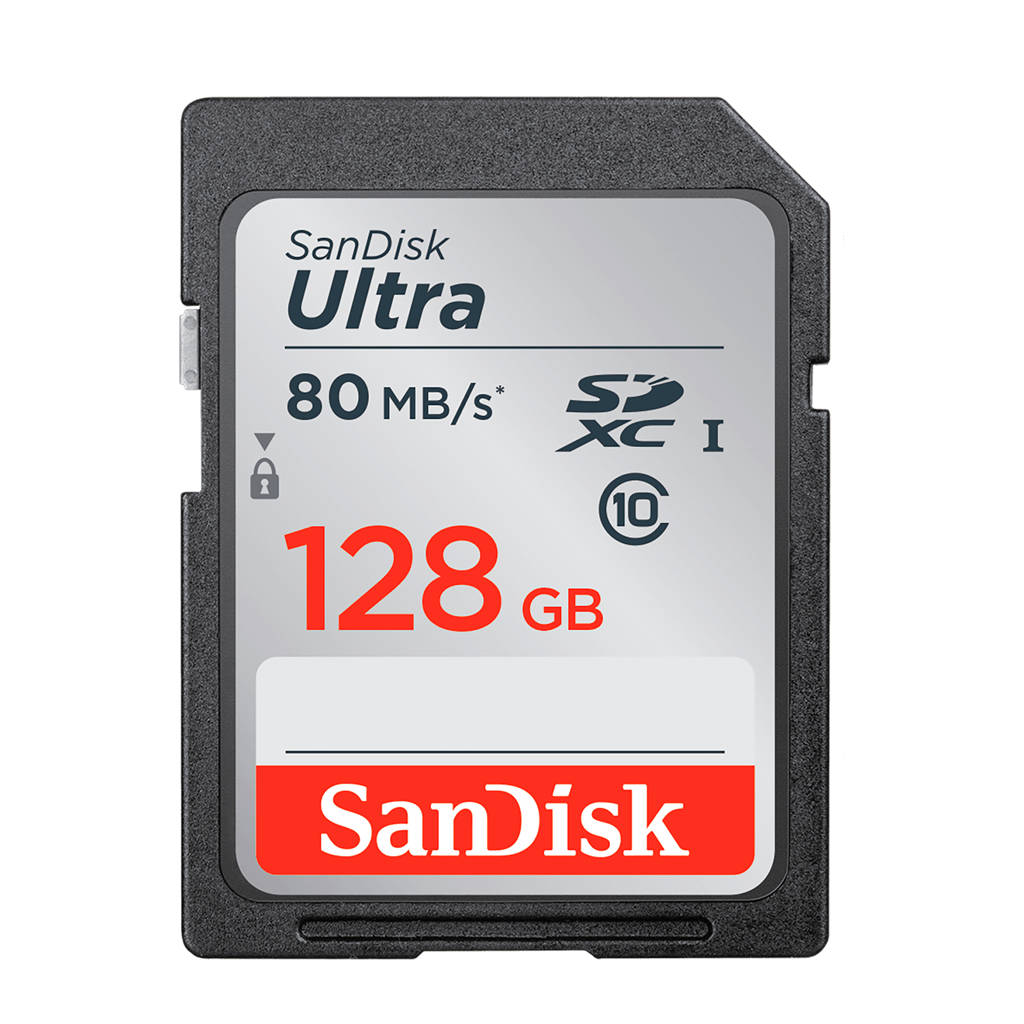 Sandisk SDXC Ultra 128GB 80MB/s CL10 geheugenkaart