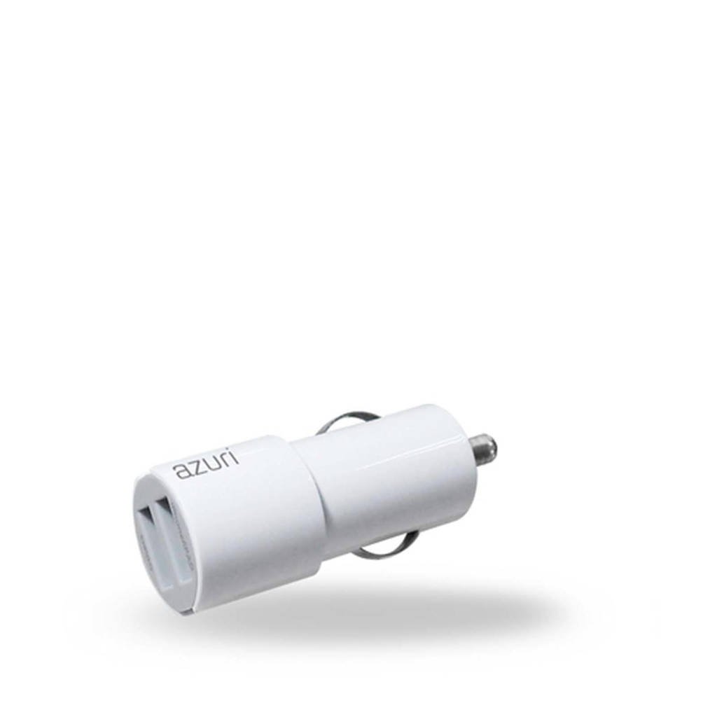 Azuri autolader 3.4A wit, Wit