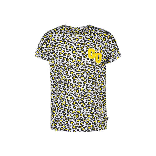 We Fashion T Shirt Met Panterprint En Tekst Wit we fashion kopen in de aanbieding