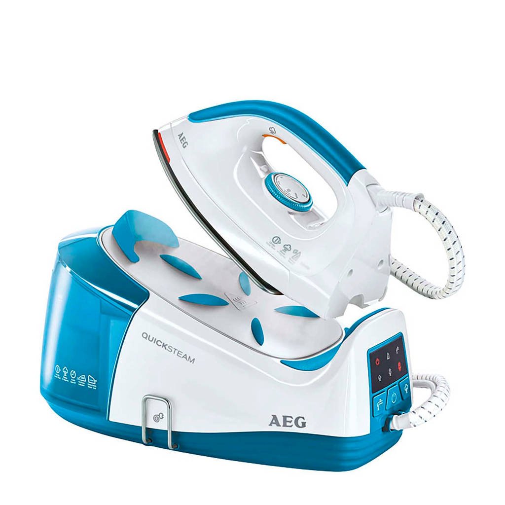 AEG DBS3340 STOOMSTATION TURQUOISE/WIT stoomsysteem, Blauw, wit