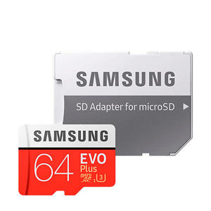 MicroSDXC EVO+ Class 10 64GB geheugenkaart + adapter