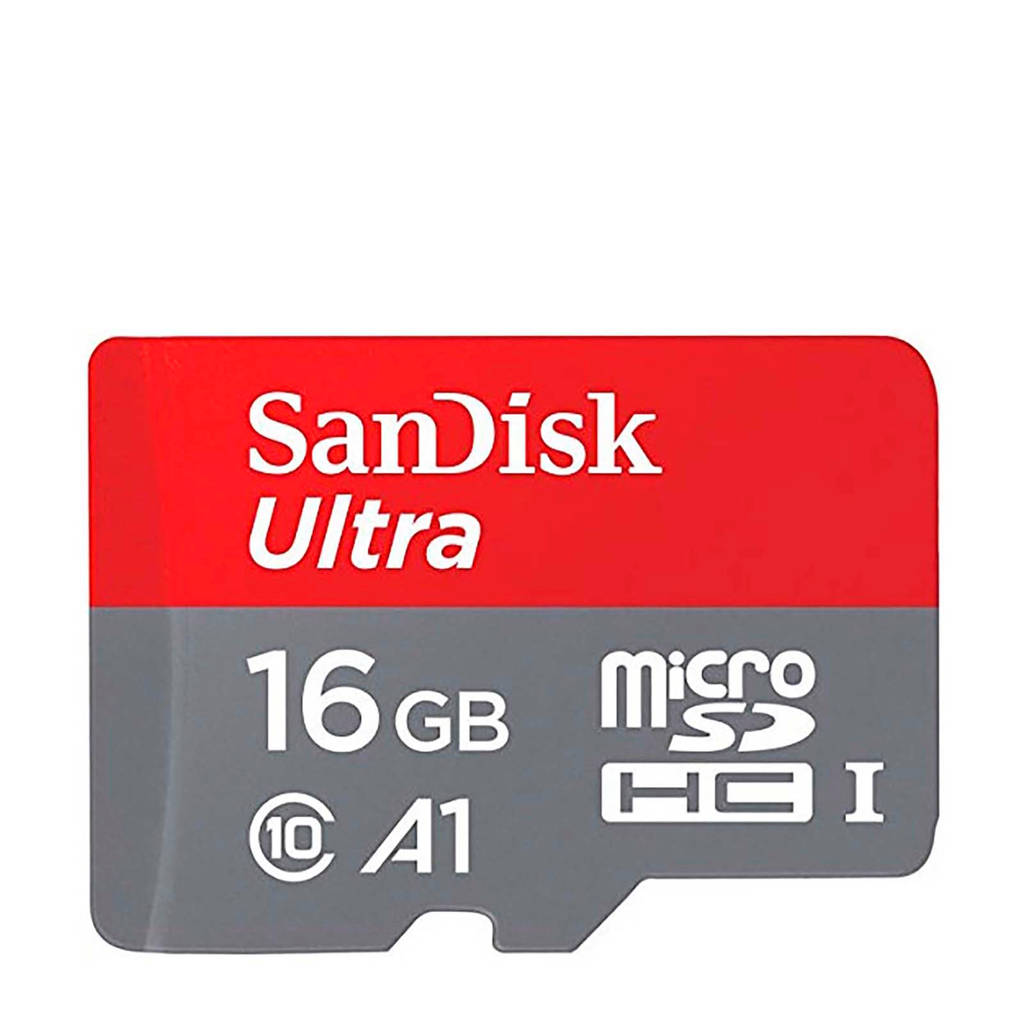 Sandisk MSD ULTRA AND 16GB geheugenkaart, Grey/red