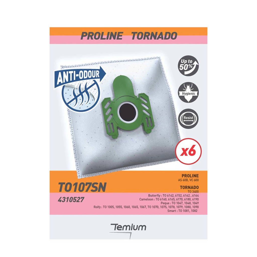 Temium TO107SN X6 stofzuigerzakken TO107SN 6 stuks
