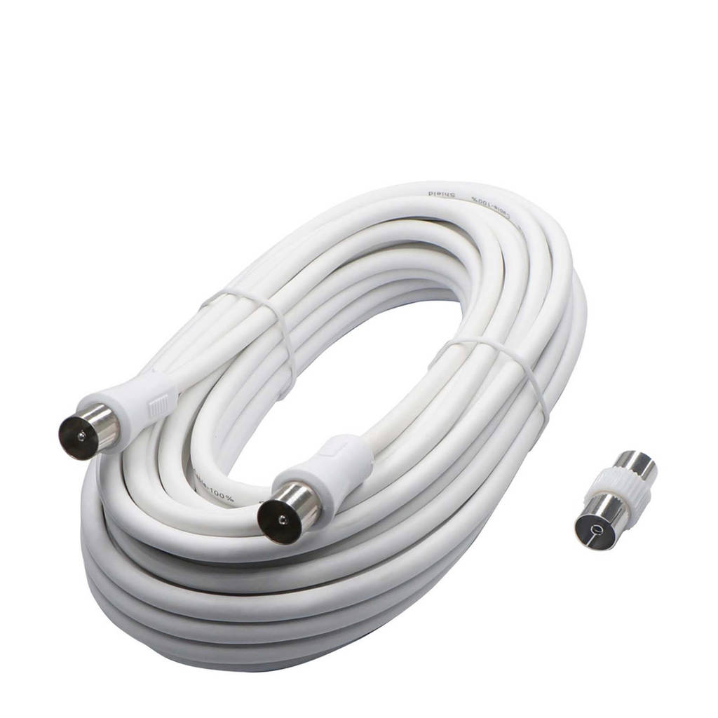 Temium Coax kabel (10 meter), Wit