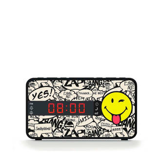 RR16SMILEY smiley wekkerradio met drie verwisselbare frontjes
