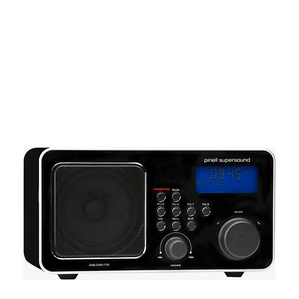 Pinell SUPERSOUND DAB+ ZWART draagbare DAB+ radio, Zwart