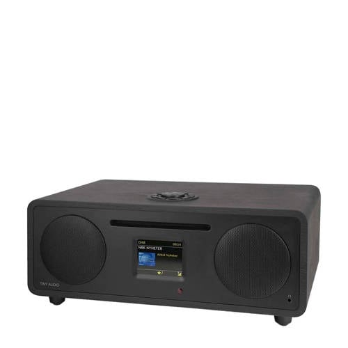 Tiny Audio Stereo Wide Zwart Tafelradio Dab tiny audio kopen in de aanbieding