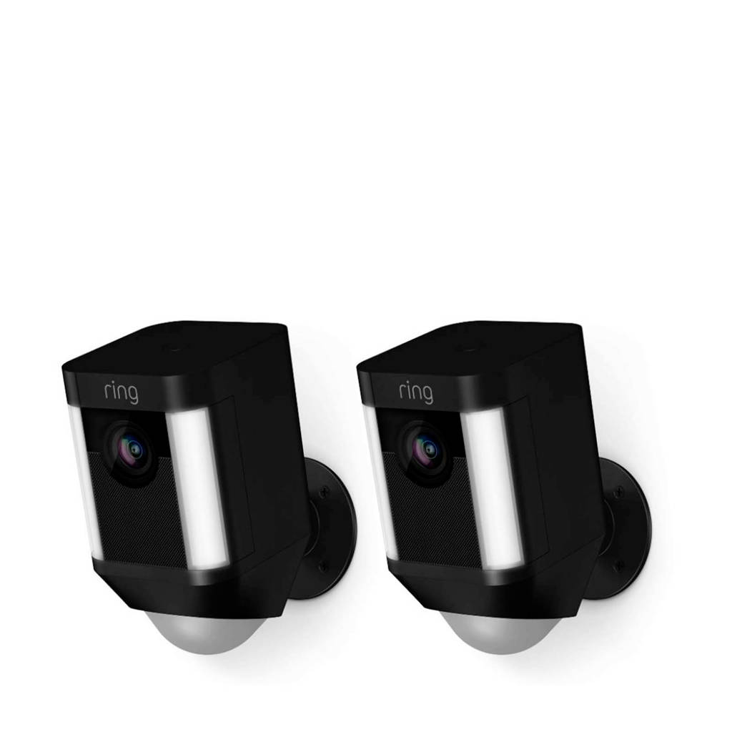 Ring IP camera Spotlight Cam Batterij Duopack (zwart), Zwart
