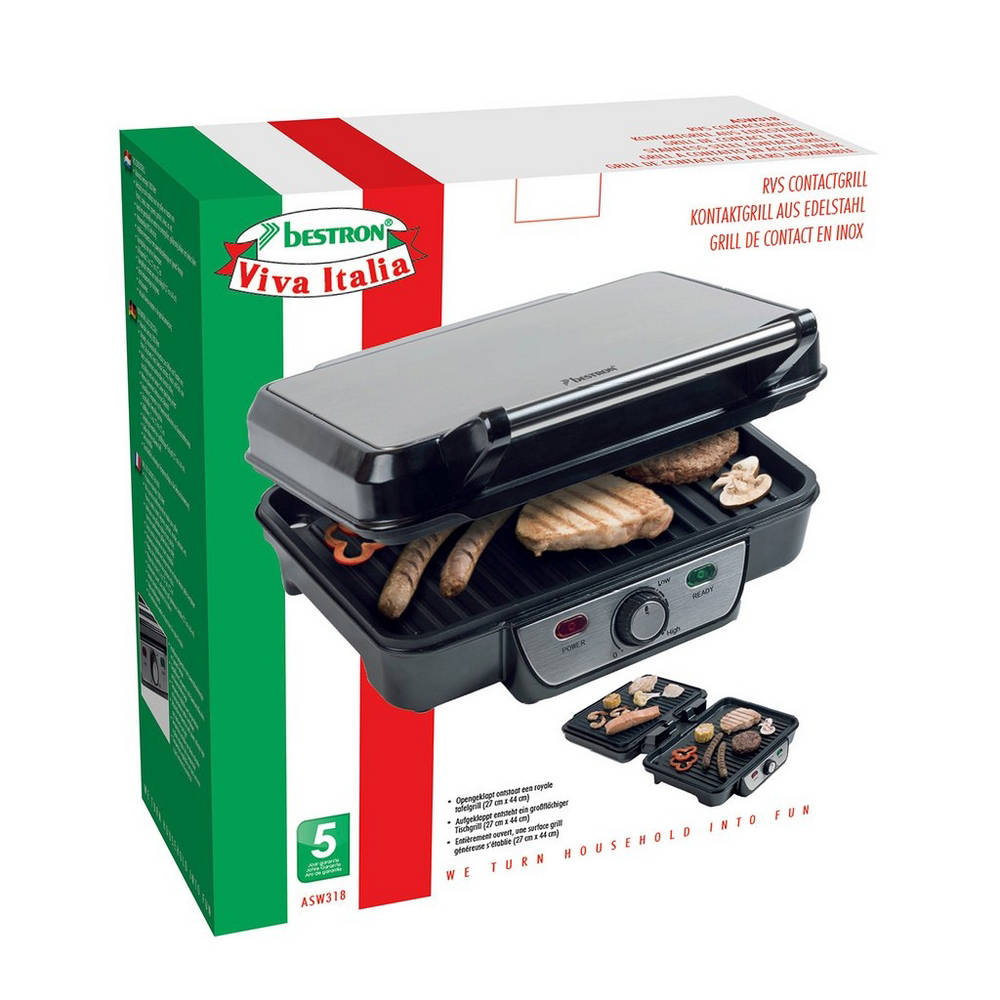 Bestron ASW318 Viva Italia contactgrill | wehkamp Bestron ASW318 Viva Italia contactgrill | wehkamp