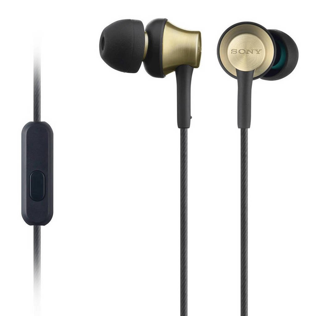 Sony EX650AP in-ear koptelefoon zwart, Black,Brass