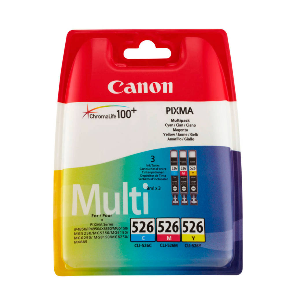 Canon CLI-526 cartridge multipack, Cyaan/magenta/geel