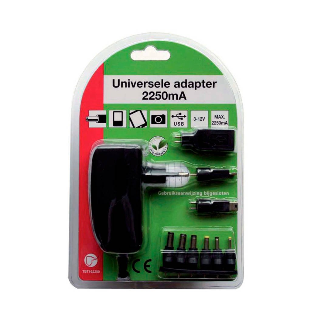 TBT TBT162250 universele adapter, Zwart