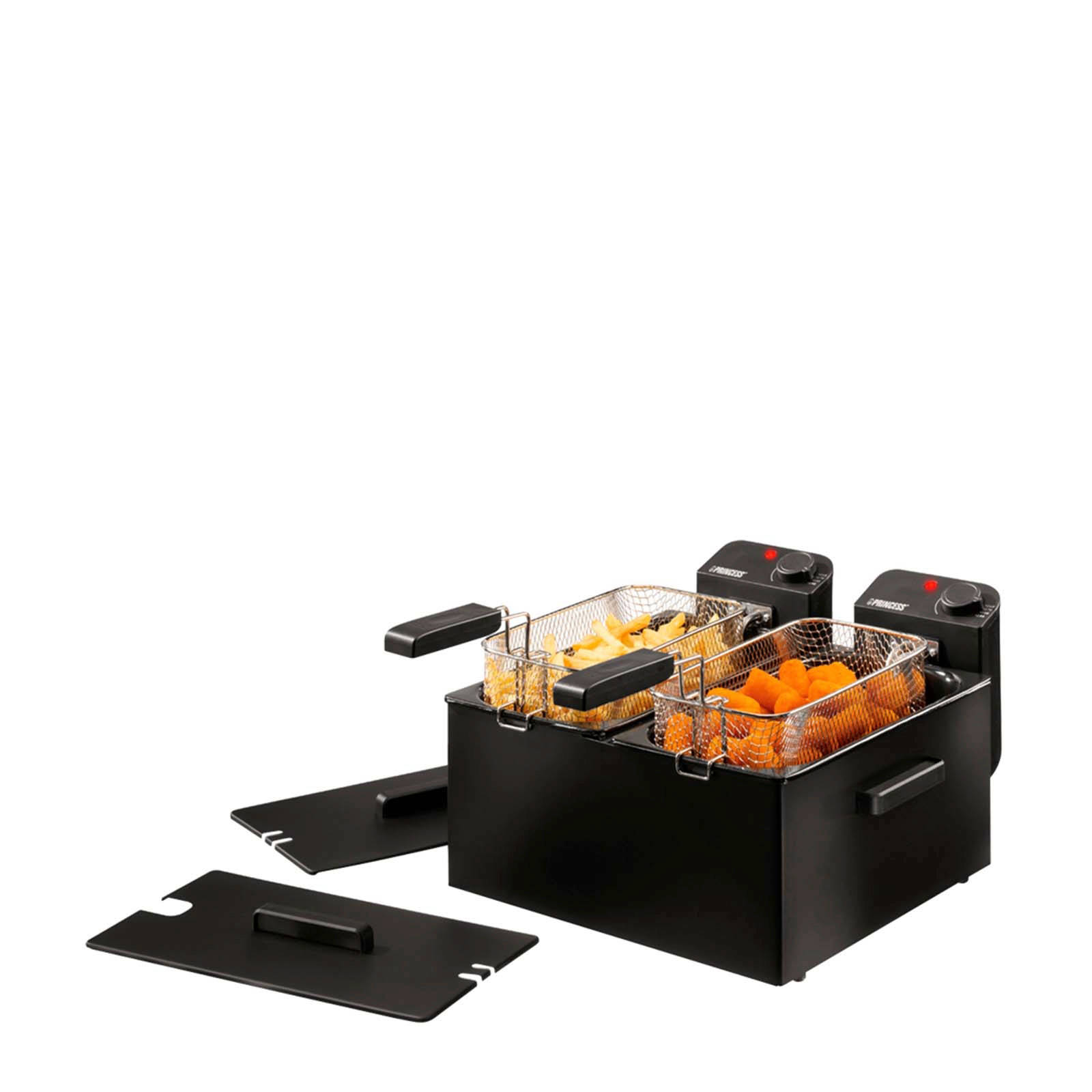 Princess Double Black Fryer 183028 Duo-friteuse | Wehkamp