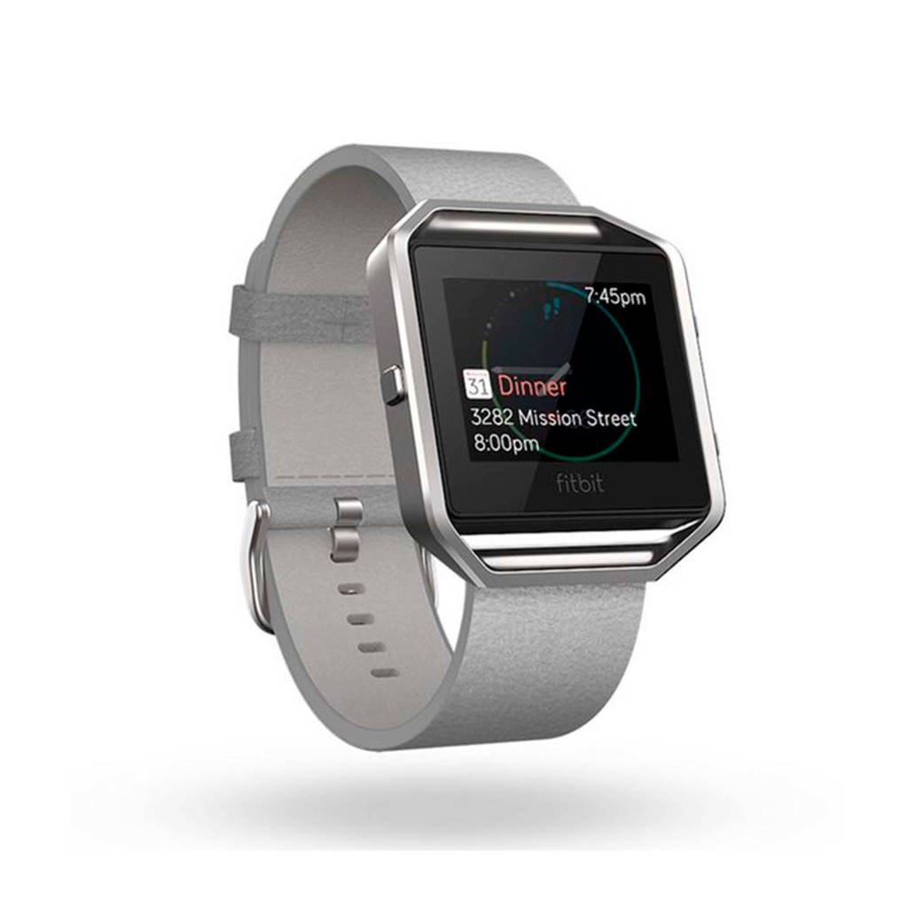 Fitbit leren horlogeband, Grijs