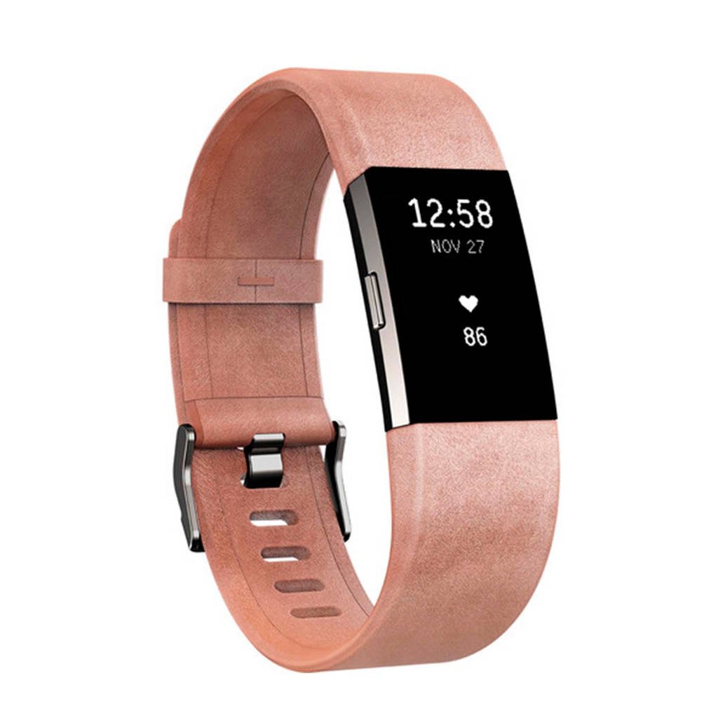 Fitbit leren horlogeband, Roze