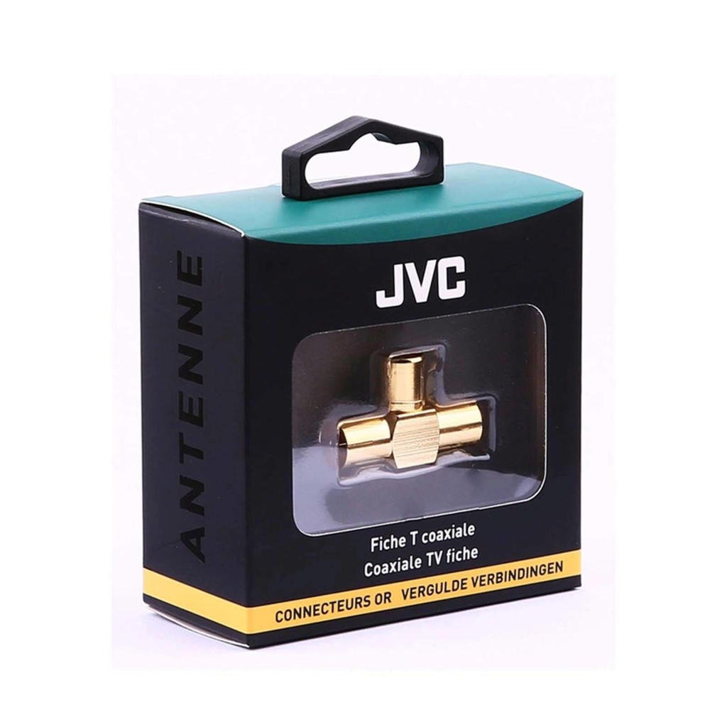 JVC antennekabel Coax T-splitter goud