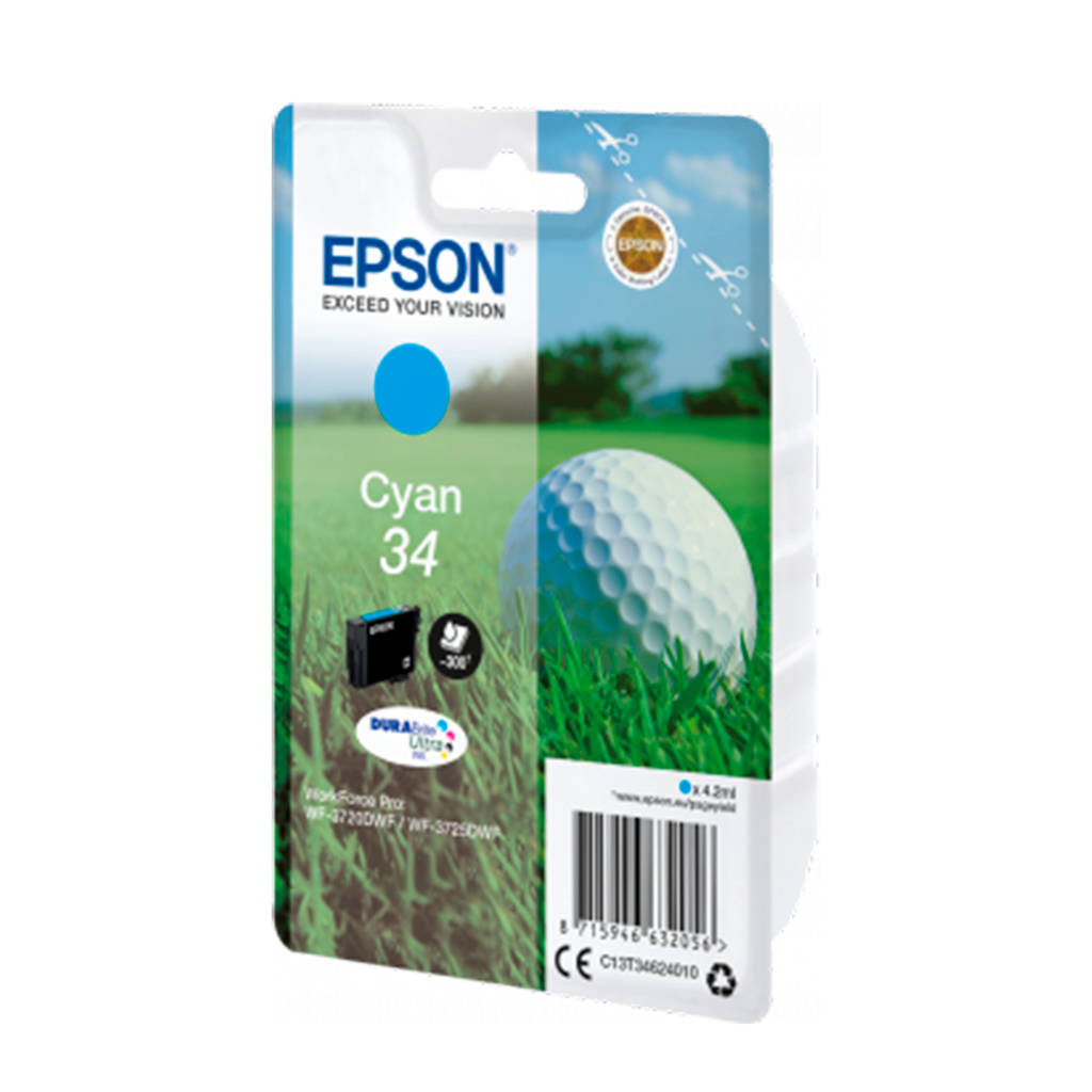 Epson GOLFBAL T3462 CYAN inktcartridge (cyaan), Cyaan
