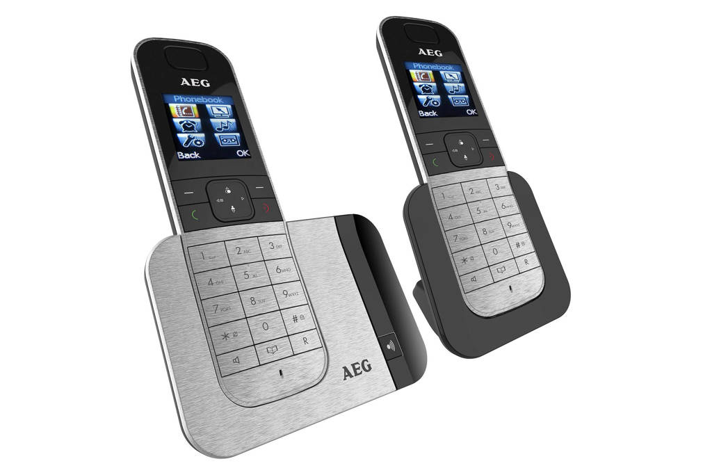 AEG Voxtel D570 Twin huistelefoon, Zwart