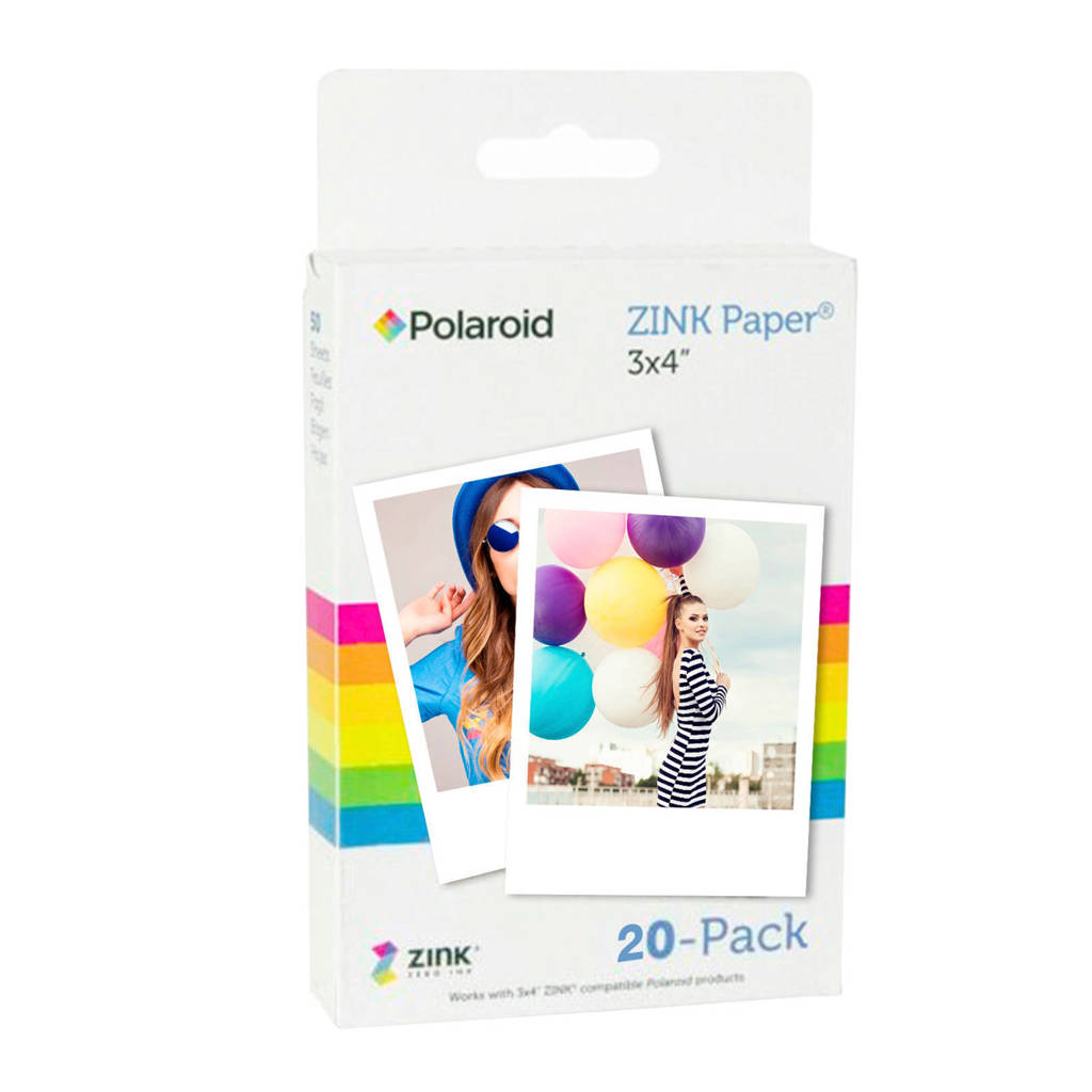 Polaroid "Zink 3x4"" 20 vellen" fotopapier