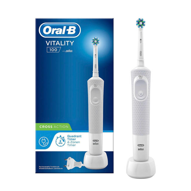 Oral-B Vitality 100 Cross Action elektrische tandenborstel wit | wehkamp