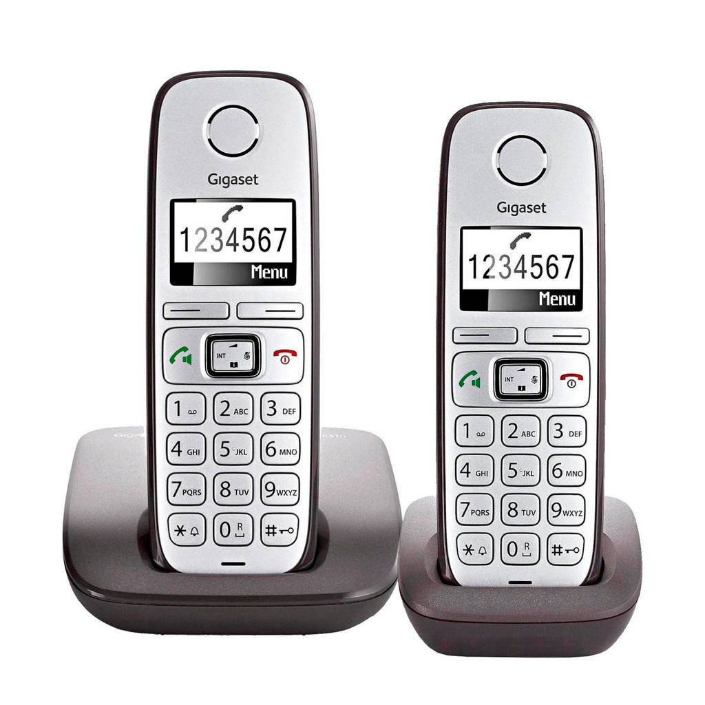 Gigaset E310 duo big button huistelefoon, Grijs
