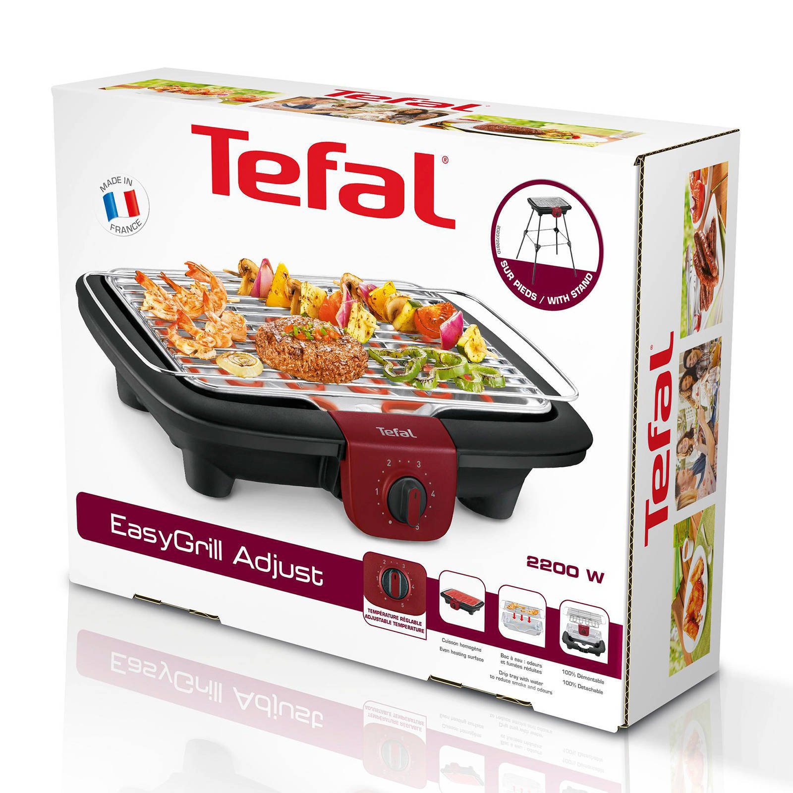 Tefal EasyGrill BG90F5 elektrische barbecue met onderstel Barbecue EasyGrill TEFAL BG90F5