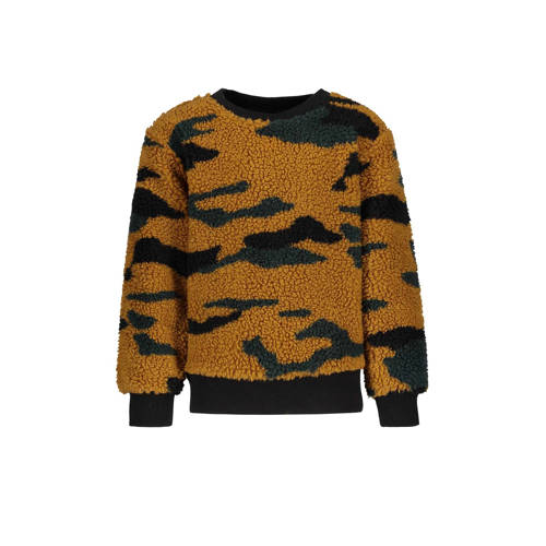Sissyboy Sissy Boy Teddy Sweater Met Camouflageprint Bruin sissyboy kopen in de aanbieding