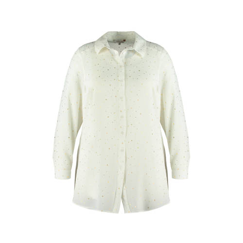 Ms Mode Blouse Met Stippen Ecru ms mode kopen in de aanbieding