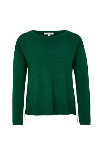 sweater met ribstof groen