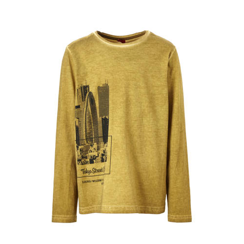 Soliver Longsleeve Met Print Okergeel soliver kopen in de aanbieding Soliver Longsleeve Met Print Okergeel soliver kopen in de aanbieding