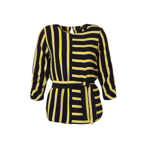 Summum Woman Gestreepte Top Geel summum woman kopen in de aanbieding