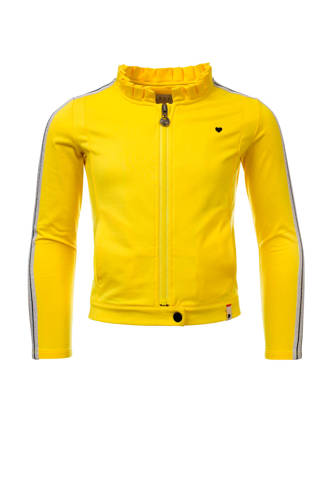 vest met ruches kraag geel