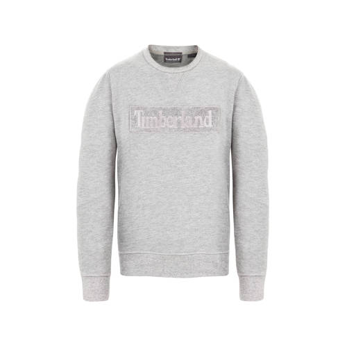 Timberland Gemeeleerde Sweater Met Logo Grijs timberland kopen in de aanbieding